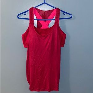 Lululemon mesh tank with built in bra